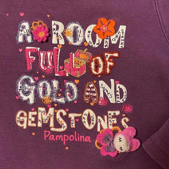 Pampolina Purple Beaded Shirt Size 3T - Picture 3 of 5